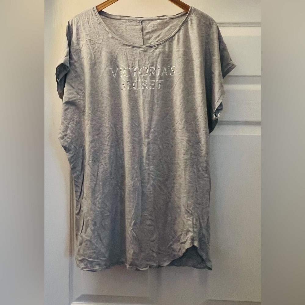 Victoria's Secret Gray Short Sleeve sleep dress